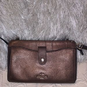 Coach Cross Body Mini Purse 👜 bronze/brown